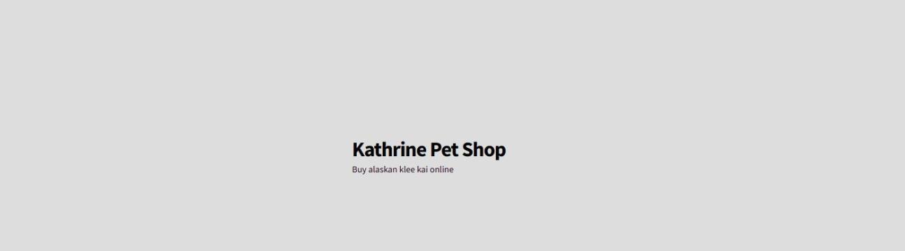 Kathrine Pet  Shop