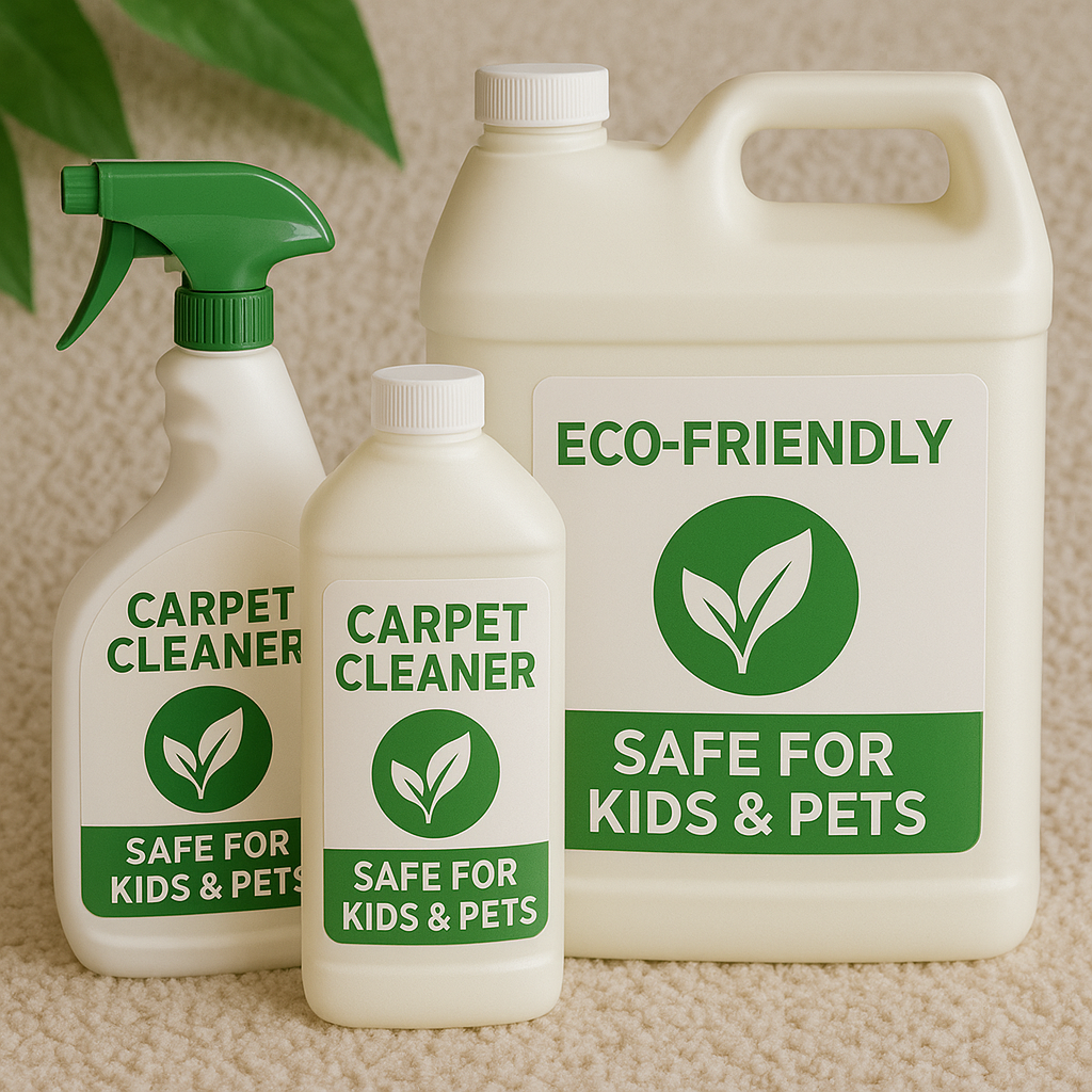 Eco-friendly carpet wash solutions safe for kids and pets.