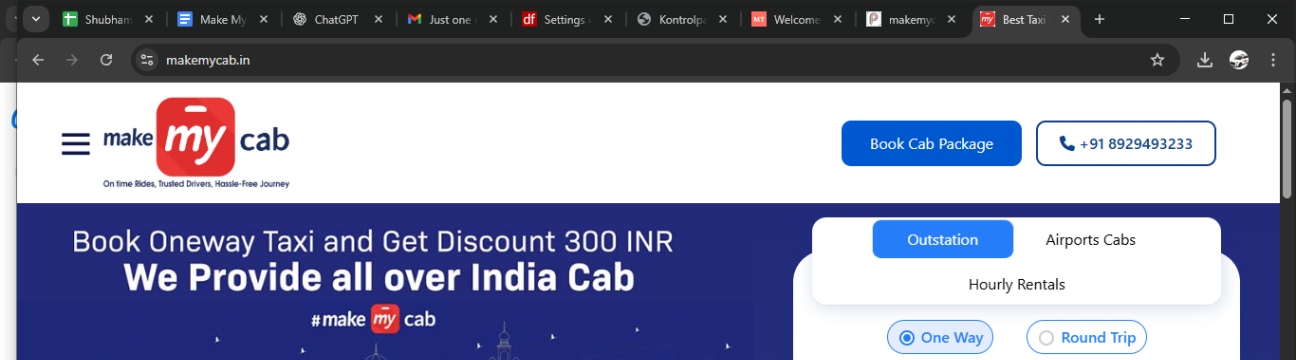 Make My Cab | Best Taxi Service In Lucknow